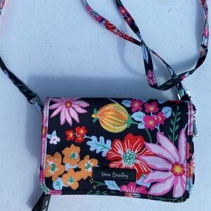 Vera Bradley crossbody wallet Tangerine Twist